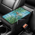 thumbnail image 2 of Chririnla Car Center Console Cushion Pad Sea Turtle Tropical Print Soft Auto Center Console Cover SUV, with Pockets Car Arm Rest Covers, 2 of 6