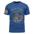 thumbnail image 3 of LNZGNM Men's 250 Years of Freedom T-Shirt Flag Print Short Sleeve T-Shirt 250th Anniversary Patriotic Shirt Casual Workout Top,Royal Blue XL, 3 of 4