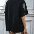 thumbnail image 2 of 【New Arrival】Women's Fall Pumpkin Graphic T Shirt Black Short Sleeve Crew Neck Hello Autumn Casual Tee, 2 of 10