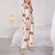 thumbnail image 3 of Fotbe Cute Sleepy Fox Conjunto de Pijama de Manga Larga para Mujer con Estampado, Ropa de Dormir de 2 Piezas, Conjunto de Casa Suave y Cómodo con Bolsillos-XX-Large, 3 of 7
