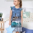 thumbnail image 4 of Balery Lighthouse in Havana Camisón de princesa para niñas, pijama de algodón con mangas abullonadas, suave y bonito.-Large, 4 of 6