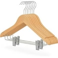 thumbnail image 2 of USTECH Eco-Friendly Wooden Hangers for Suits & Strappy Dresses, Set of 10 – Durable, Rustic Look, Sustainable Closet Solution, 2 of 6