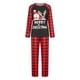 thumbnail image 2 of Conjuntos de pijamas familiares a juego Fiomva, pijamas navideños de manga larga con renos a cuadros, pijamas a rayas para mujer, ropa de dormir para las fiestas, ropa de casa, 2 of 8