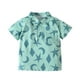 thumbnail image 1 of Gibobby Camisa Elegante Para Niños Camisetas informales con estampado de manga corta para niños pequeños y niñas de verano con bolsillo para ropa de niños(Glauco, 4-5 Años), 1 of 5