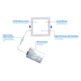 thumbnail image 4 of Nicor Lighting DLE621205KSQWH 919 Lumens LED Recessed Can Square Downlight - White, 4 of 11