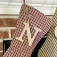 thumbnail image 3 of Vintage Christmas 6 Plaid Quilted Stocking with Personalized Letter by Marilee Home, 3 of 8