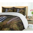 thumbnail image 5 of Ambesonne Exotic Duvet Cover Sets, Wooden Bridge Forest, 2-King, Green Brown White, 5 of 7