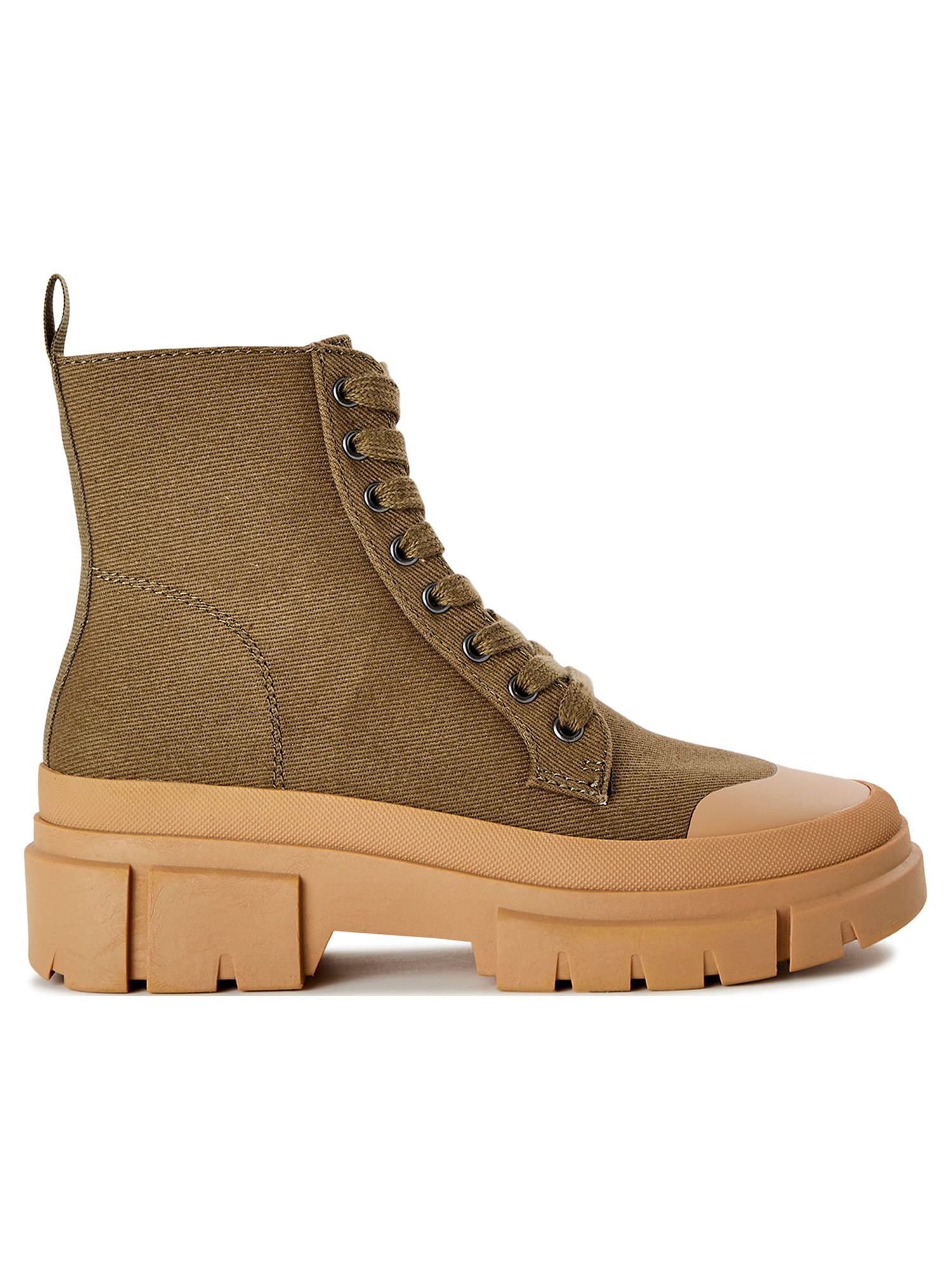 No Boundaries Women's Bump Toe Combat Boots, Wide Width
