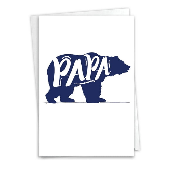 1 Funny Father's Day Card with Envelope - Papa Bear C3460FDG