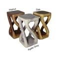 thumbnail image 4 of Haussmann® Wood Vine Twist Stool Accent Table 12 in x 22 in H Walnut Oil, 4 of 7