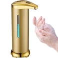 thumbnail image 2 of Automatic Hand Soap Dispenser, Touchless Foaming Soap Dispenser With Gold Finish, For Bathroom Kitchen Office Countertops - 1X Soap Dispenser Included, 2 of 7