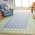 thumbnail image 2 of SAFAVIEH Kids Polka Dotted Borders Area Rug, Blue/Green, 3' x 5', 2 of 8