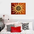 thumbnail image 4 of Nawypu Vintage Flowers Pattern Canvas Prints Wall Art for Bathroom Framed Artwork Abstract Red Sunflower Picture Ready to Hang for Home Decoration, 4 of 4