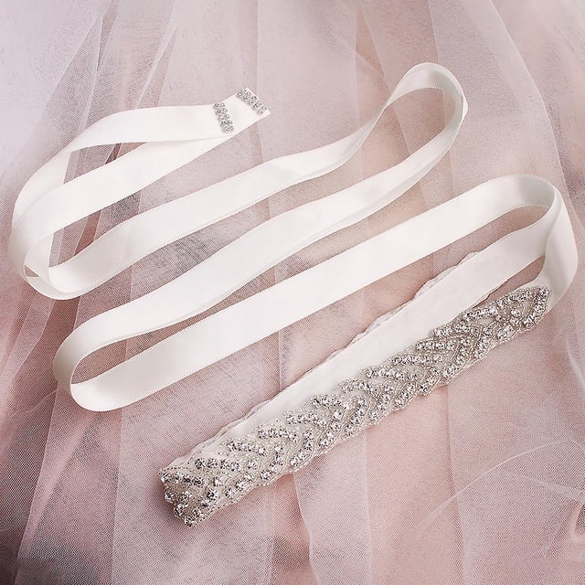 Cinturones de novia Cinturón de boda con diamantes de imitación de cristal Cinturón de vestido de dama de honor para mujer Accesorios de vestido a juego