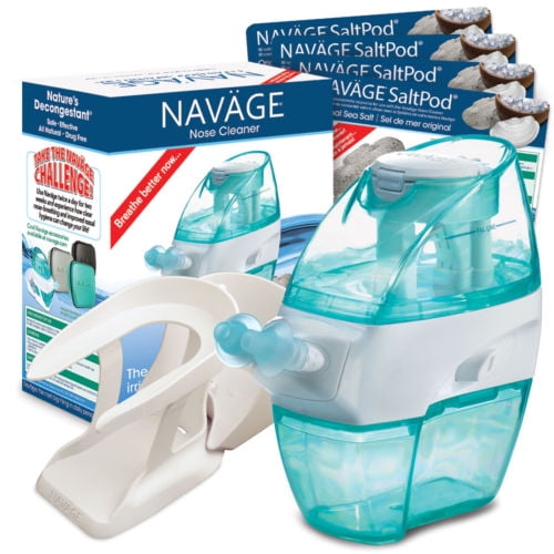 Navage Nasal Irrigation Value Bundle Navage Nose Cleaner, 120 SaltPod Capsules, and Countertop