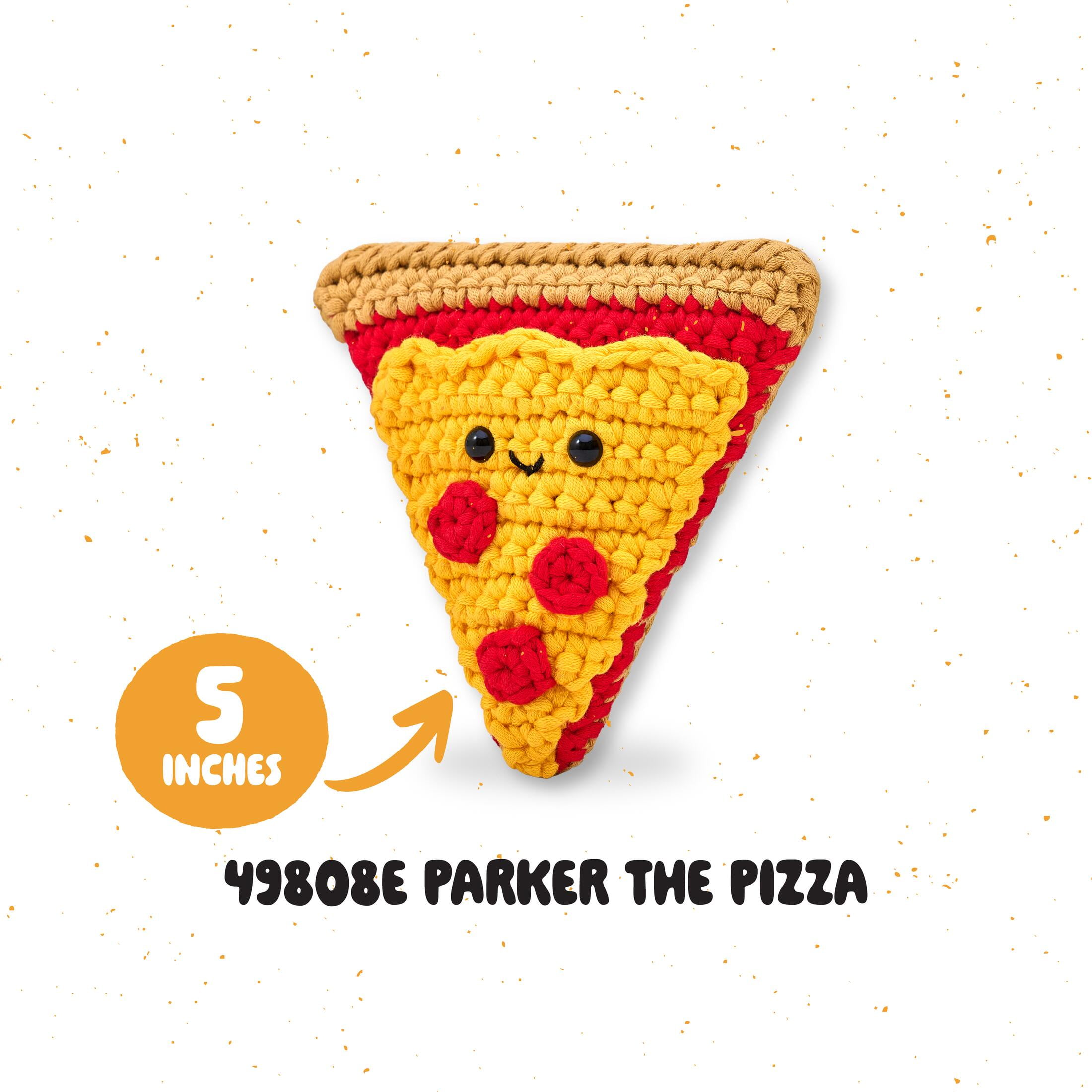Bucilla Amigurumi Complete Crochet Kit, Parker the Pizza, 5"