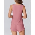 thumbnail image 4 of Ekouaer 2 Pieces Womens Tank Top Pajamas Set Soft Sleepwear Sleeveless Cami and Shorts Summer Loungewear Pjs Set, 4 of 6