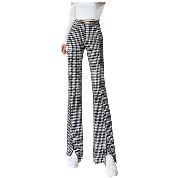 Glisme Casual Pants For Women Spring/Summer Comfortable Ice Silk High Waist Loose Wide Leg Pants Loudspeaked Casual Harlan Pants Black Trousers Athletic Fit