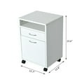 thumbnail image 5 of HomCom White Rolling End Table Mobile Printer Cart Nightstand Organizer 24 ", 5 of 8