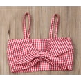 thumbnail image 3 of StylesILove Baby Toddler Girl Red Check Top and Shorts with Waist Belt 3pcs Cotton Outfit (100/2-3 Years), 3 of 5