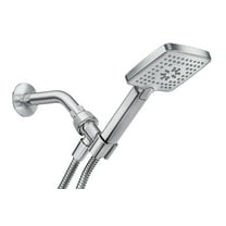 Moen Genta Chrome Handheld Shower Head with 3 Spray Settings, Bracket & 60" Hose – WaterSense Certified