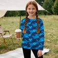 thumbnail image 5 of Psesaysky 5-6 Years Girls Basic Long Sleeve Shirts Camouflage Dinosaur Toddler Kids Soft Breathable T-Shirt Crew Neck 2 Pack Fashion Tee Tops, 5 of 5