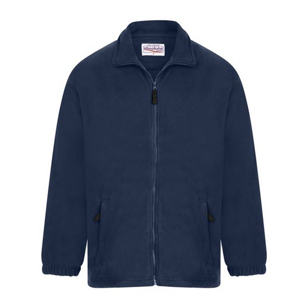 Absolute Apparel - Chaqueta polar con cremallera modelo Heritage (Azul marino)