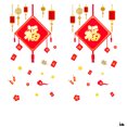 thumbnail image 1 of Koszal Chinese New Year Design Static Electricity Paper Cut Sticker Window Wall Decal, 1 of 8