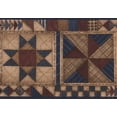 thumbnail image 1 of Beige Blue Brown Abstract Wallpaper Border Geometric Design, Roll 15' x 5.5'', 1 of 3