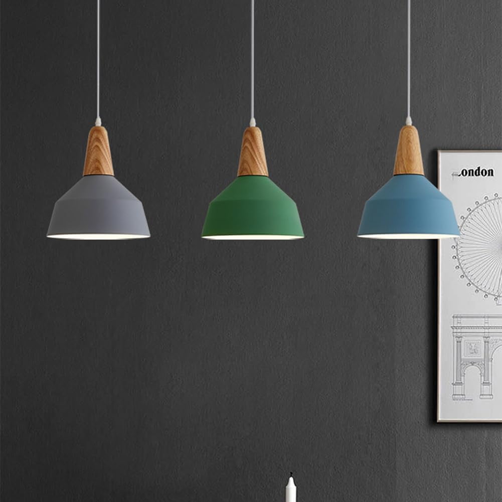 Small Simple Vintage Pendant Lighting for Kitchen Sink, Mini Colorful Metal Pendant Light for Dining Room, Farmhouse Pendant Lamp, Rustic Retro Pendant Light Fixture for Kitchen Island