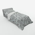 thumbnail image 2 of Ambesonne Floral Bedding Set 3 Pcs, Damask Antique Curls, Twin, Grey Pale Blue White, 2 of 2