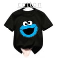 thumbnail image 2 of Bonitas camisetas de algodón con dibujos animados para niños, camisetas de manga corta con diseño de Barrio Sésamo, camisetas divertidas de verano para bebés y niñas, ropa para niños, 2 of 5