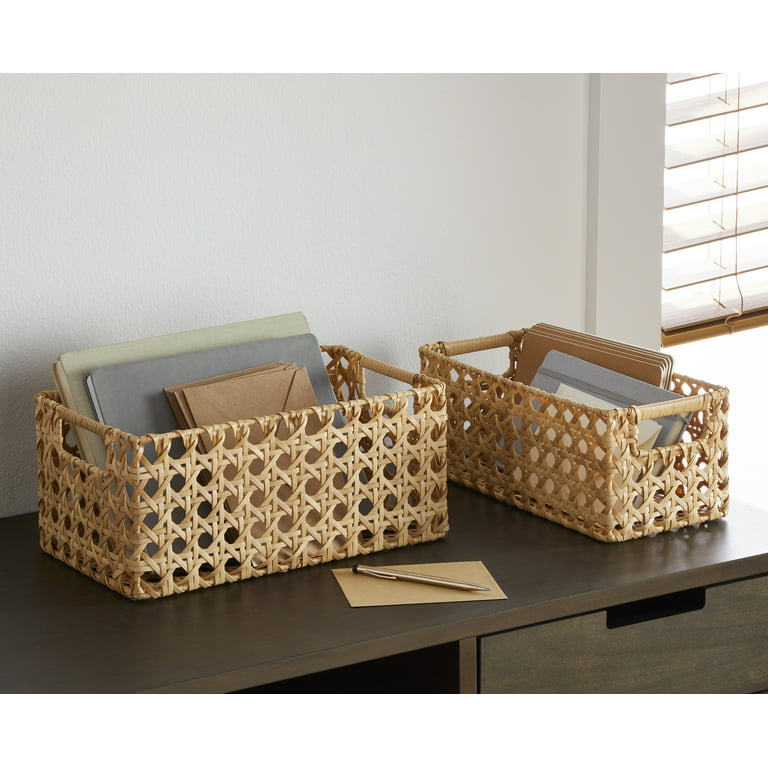 Natural Flat Weave Basket - Large - CAPERS Home