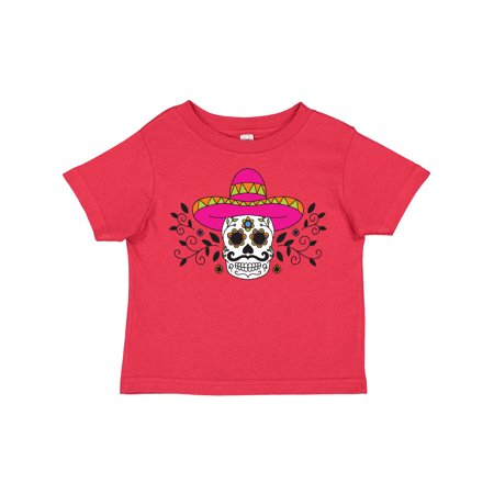 

Inktastic Sugar Skull Illustration with Floral Filigree Cinco De Mayo Boys or Girls Toddler T-Shirt