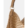 thumbnail image 4 of Scenario Women's Faux Leather Woven Hobo Shoulder Bag, Brown Spaniel, 4 of 5