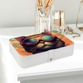 thumbnail image 6 of Cat Portable PU Leather Earring Holder Storage Box Display Case with Removable Compartment, 6 of 6