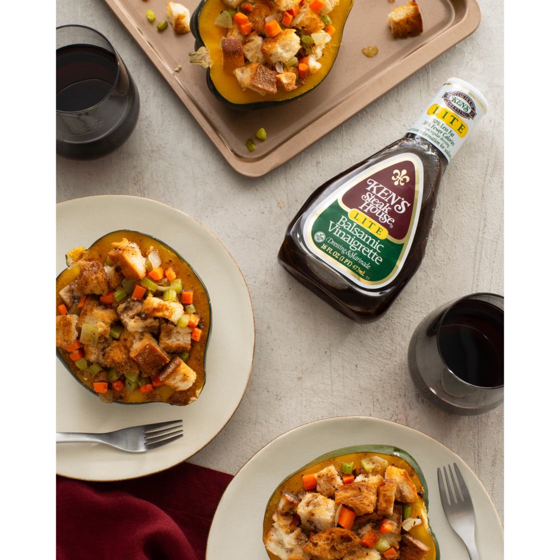 (2 pack) Ken's Steak House® Lite Balsamic Vinaigrette Salad Dressing & Marinade 16 fl oz
