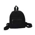 thumbnail image 4 of Mochila de felpa con cierre de cremallera, bolso de viaje de moda para regalo de adolescentes Negro, 4 of 8