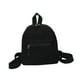 thumbnail image 4 of Mochila de peluche con cierre de cremallera, compacta, ligera, elegante y suave. Negro, 4 of 9