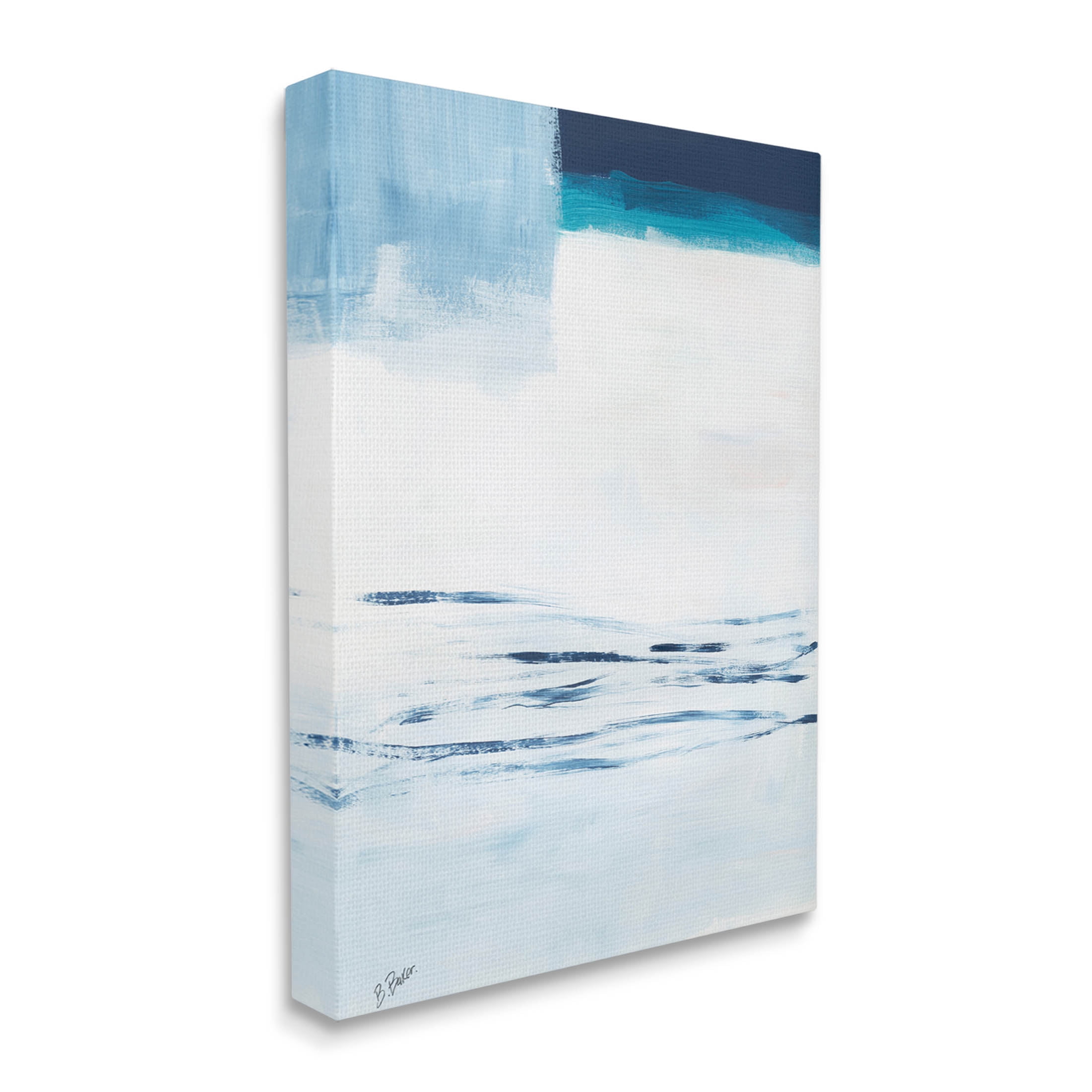 Stupell Industries Abstract Layered Winter Landscape Painting Gallery Wrapped Canvas Print Wall Art, Design by Bronwyn Baker