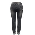 thumbnail image 4 of Lenpel Ripped Skinny Jeans for Women Crossover High Waisted Stretchy Boyfriend Jeans Trendy Streetwear Denim Pants, 4 of 7