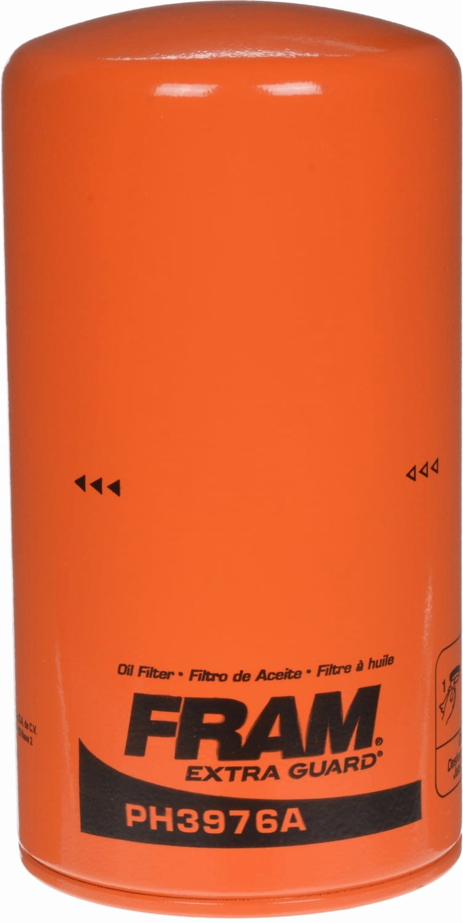 (2 pack) FRAM Extra Guard Oil Filter, PH3976A, 10K Miles, Replacement Oil Filter Fits Select Vehicles