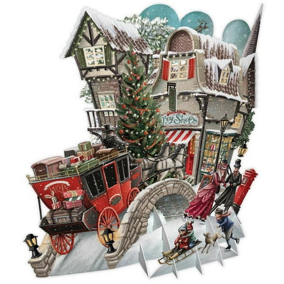 Me&McQ : What the Dickens 3D Pop Up Laser Cut Christmas Card