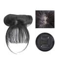 thumbnail image 1 of Extensiones de cabello sintético 3D con flequillo y clip frontal Negro natural, 1 of 7