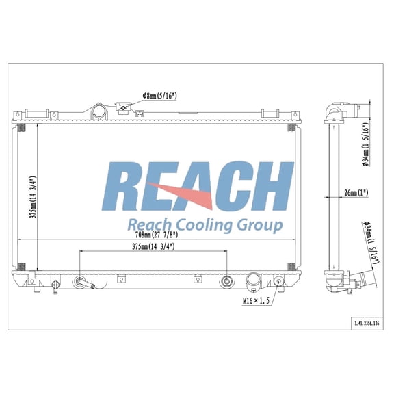 REACH 41-2356 Radiator for 05-01 Lexus IS300, Automotive Radiator Replacement Part