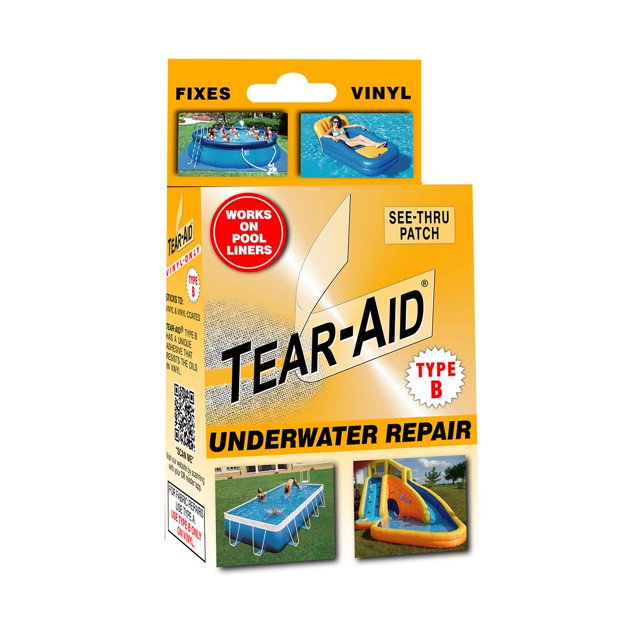 Kit de reparación TEAR-AID Tipo B para vinilo, parche subacuático
