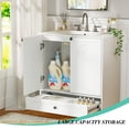 thumbnail image 3 of Hironpal 30'' Bathroom Vanity with Ceramic Sink, Freestanding Bathroom Vanity Cabinet with Drawers and Shelves,White, 3 of 8
