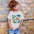 thumbnail image 2 of FhsagQ le 7 Juillet Garçon et Fille Mode Décontractée Imprimé Col Rond Ample Manche Courte T-Shirt Haut Petites Filles le 7 Juillet T-Shirts Taille 7/8 Printemps Blanc 4-5 Ans, 2 of 3