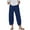 Blue, variant on WIZUTIZ Dress Pants Women Breathable Trendy Loose Wide Leg Beach Pants Spandex Elastic High Waist Full Length Beach Pants Solid Asymmetrical Cropped Summer Pants for Ladies Hiking Date Beige