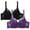 Black, variant on Wireless Bra for Women, Leopard Print Front Closure Bralette, 2-Pack with Side Support for Full Coverage and Comfort